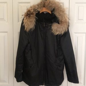 Ann Taylor Coat with Fur Collar